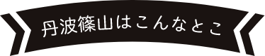 丹波篠山はこんなとこ